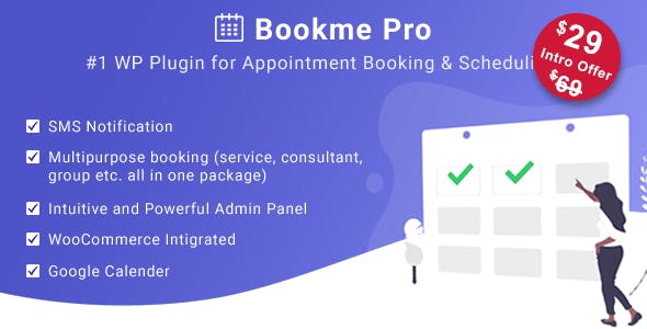 Bookme Pro - 预约计划WordPress插件