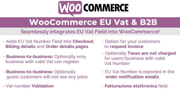WooCommerce Eu Vat & B2B 商店扩展插件