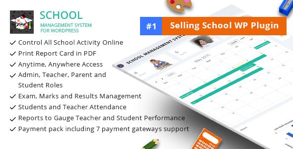 School Management System 学校管理系统Wordpress插件