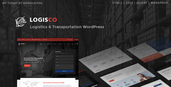  Logisco - Logistics Transportation Website Template WordPress Theme