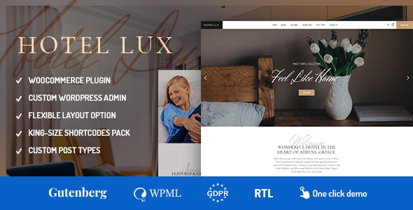 Hotel Lux - Resort & Hotel WordPress Theme