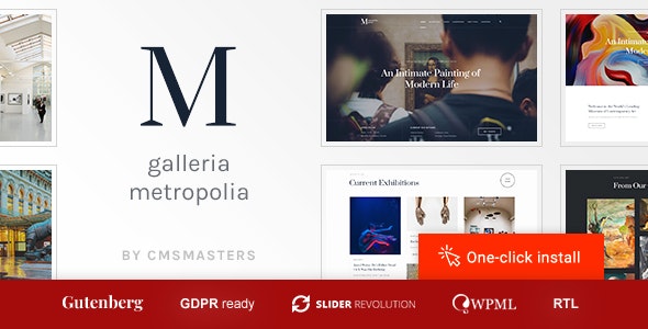 Galleria Metropolia - Art Museum & Exhibition Gallery Theme