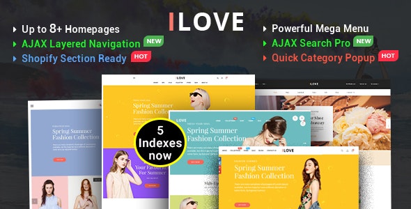iLove - 极具创意响应式Shopify主题