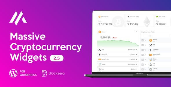 Massive Cryptocurrency Widgets - 虚拟货币实时价格行情小工具插件