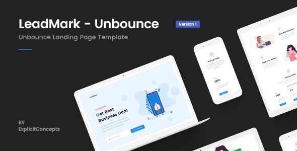 LeadMark - 超前设计 Unbounce 着陆页模板