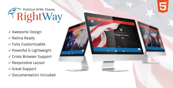 Right Way - 政府事业单位网站HTML模板