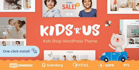 Kids R Us - 玩具店和儿童服装店WordPress模板
