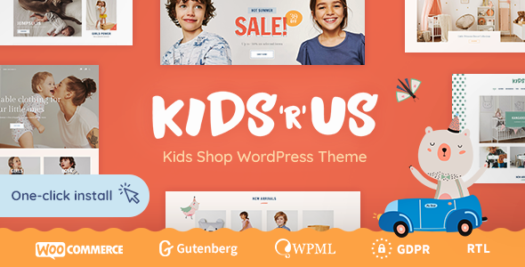 Kids R Us - Toy Store and Kids Clothes Shop Theme