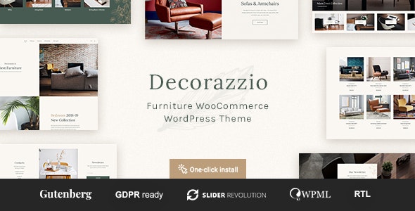Decorazzio - 室内设计家具店WordPress主题
