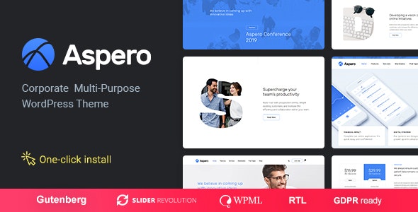 Aspero - 企业商务网站模板WordPress 主题