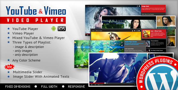 Youtube Vimeo Video Player and Slider 视频幻灯片WordPress插件