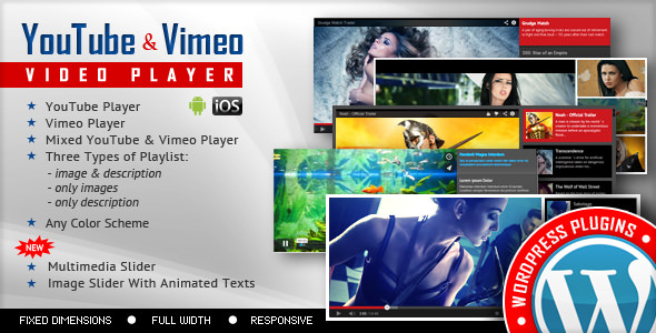 Youtube Vimeo Video Player and Slider