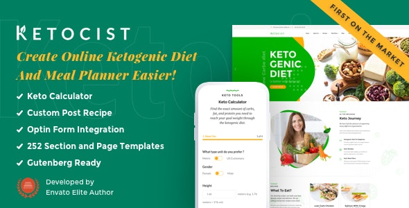 Ketocist - 健康饮食膳食网站 WordPress 主题