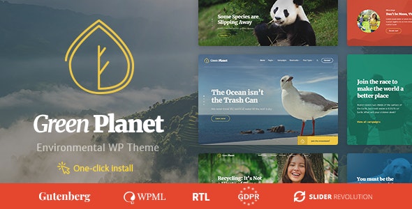 Green Planet - Ecology & Environment WordPress Theme