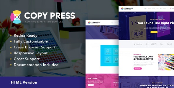 CopyPress - 平面设计印刷HTML模板