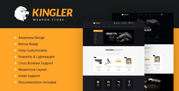 Kingler - 游戏武器装备商店模板