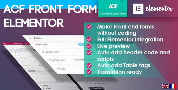 ACF Front Form for Elementor 前端表单可视化编辑器插件