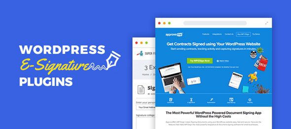 WP E-Signature + Addons WordPress签名插件