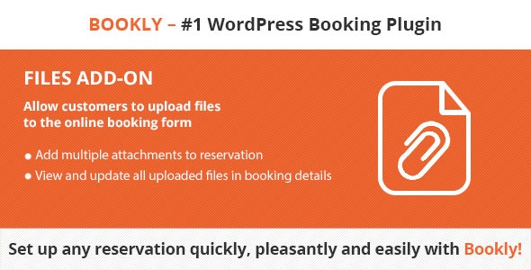 Bookly Files (Add-on) 预定表单附件上传插件