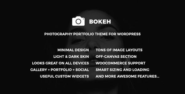  Bokeh - Photography shows WordPress theme