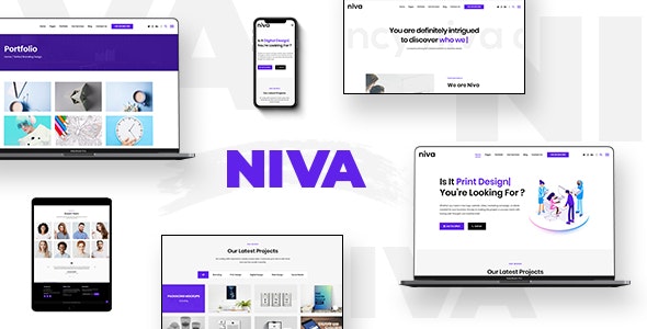 Niva - 创意多用途企业产品展示WordPress 模板