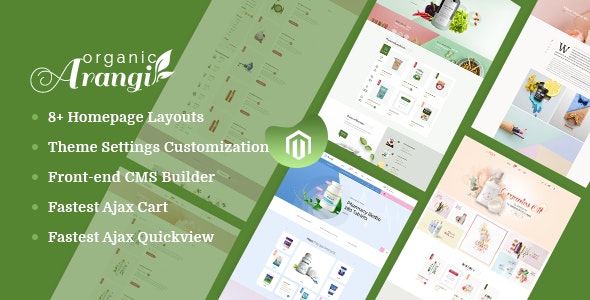 Arangi - 有机健康食品Magento 2主题