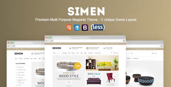 SNS Simen - 响应式商店 Magento 模板