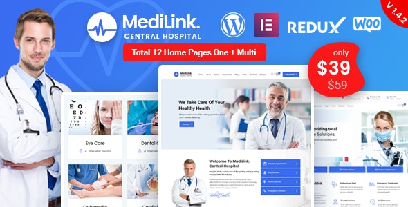 Medilink - 健康与医疗诊所网站模板WordPress主题