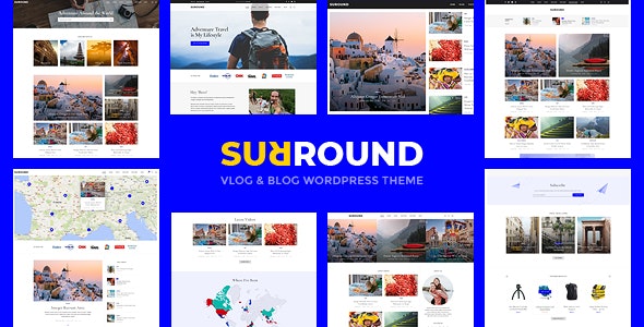 Surround - Vlog博客杂志网站模板WordPress主题