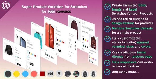 Super Product Variation Swatches for WooCommerce 商品颜色选择插件