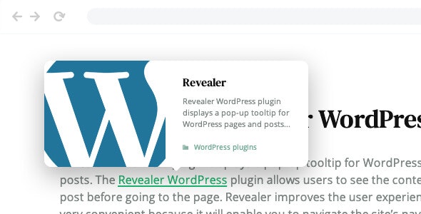 Revealer - 链接弹出提示窗口WordPress插件