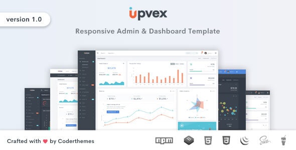 Upvex - 响应式管理员仪表板模板