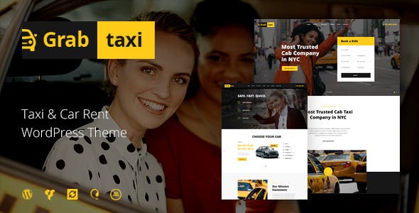 Grab Taxi - 在线出租车服务WordPress主题