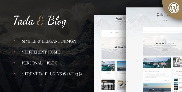 Tada & Blog - 专业个人博客WordPress模板