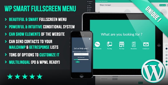 WP Smart Fullscreen Menu 全屏菜单WordPress插件