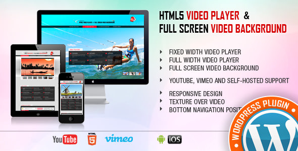 Video Player & FullScreen Video Background 全屏视频背景WordPress插件