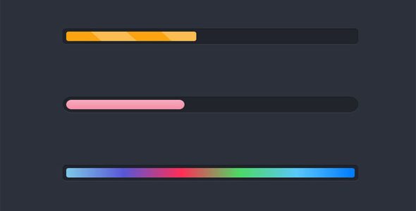 CSS3彩色进度条动画特效