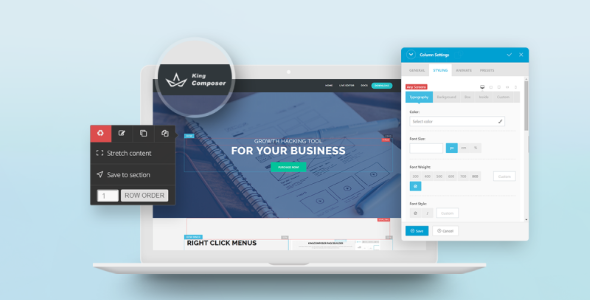 KingComposer Pro - 可视化WordPress页面构建器