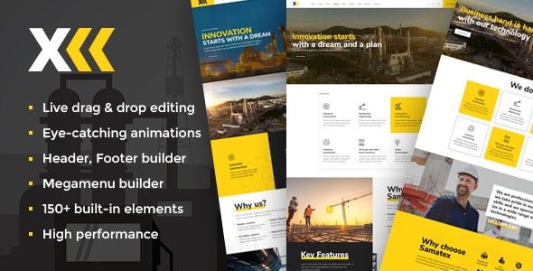 Samatex - Industrial WordPress Theme + Woocommerce