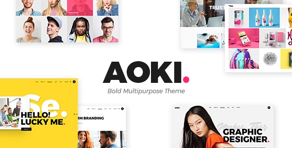 Aoki - 创意设计机构作品展示网站WordPress模板