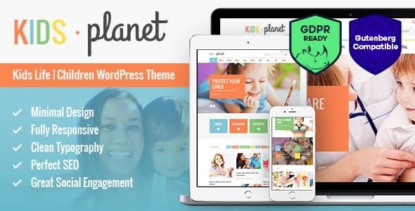 Kids Planet - 幼儿园儿童托管wordpress主题-云模板