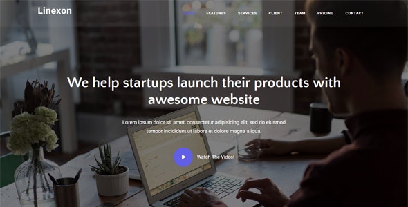 Linexon - 响应式 Bootstrap 4 着陆页模板