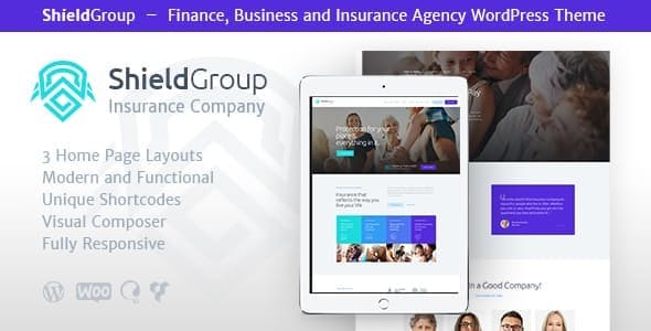 ShieldGroup - 保险金融企业网站模板WordPress主题