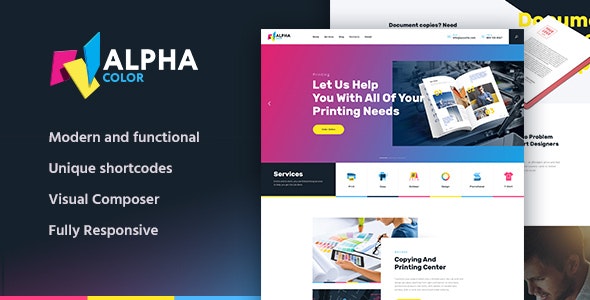 AlphaColor - Type Design & Printing Services WordPress Theme