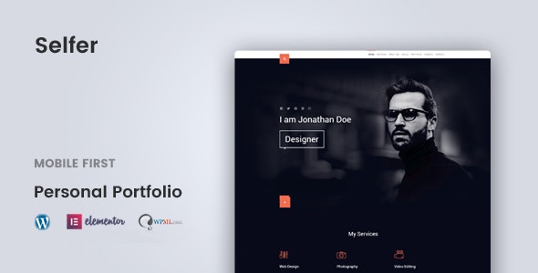 Selfer - Minimal Personal Portfolio WordPress Theme