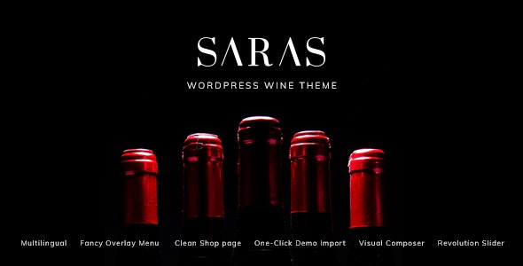 Saras - 酒庄葡萄酒红酒网站WordPress模板