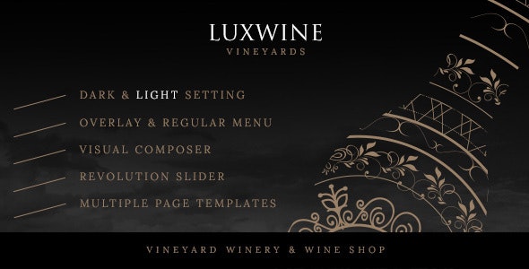 Luxwine - 酒庄葡萄酒WordPress主题