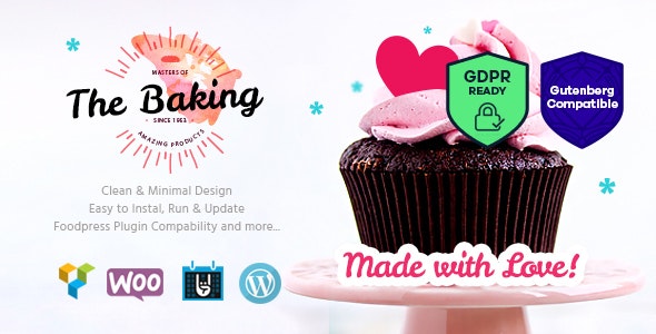 Bakery / Cake Shop / Cafe 面包店蛋糕店咖啡馆WordPress主题