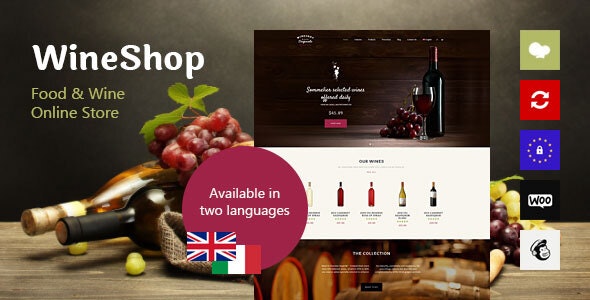 WineShop - 食品葡萄酒在线商店WordPress主题