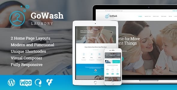 GoWash - 干洗店洗衣房WordPress主题